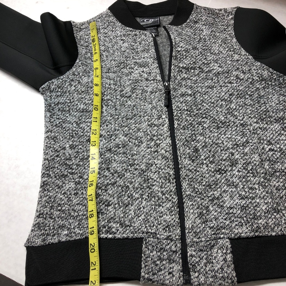 CB Men's Varsity Jacket Black & Gray Zip Up HK - Picture 7 of 8